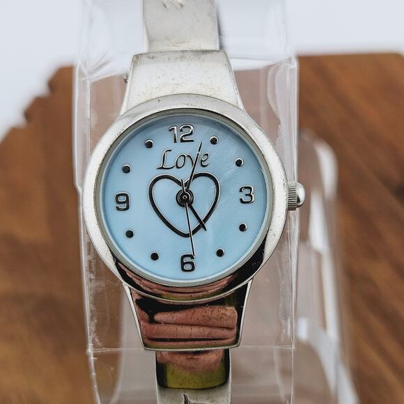 Live Laugh Love Women's Stainless Steel Cuff Style Wrist Watch Engraved - Picture 2 of 7